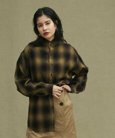 【SALE／70%OFF】NANO universe LB.02/カットオフカラーチェッククリンクルシャツ 長袖 ナノユニバース トップス シャツ・ブラウス カーキグリーン【送料無料】