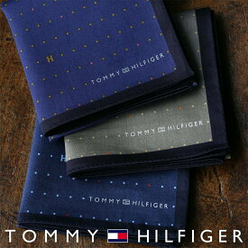 TOMMY HILFIGER 綿100% ハンカチ ピンドット柄 ナイガイ ファッション雑貨 ハンカチ・ハンドタオル