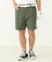 【SALE／50%OFF】BEAMS GOLF ORANGE LABEL ORANGE LABEL / フラワーロゴ ストレッチツイル ショートパンツ ビームス アウトレット パンツ その他のパンツ ベージュ グレー グリーン【送料無料】