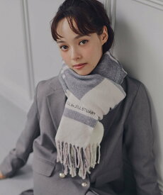 JILL by JILL STUART エンブロイダリーロゴチェックストール ジル バイ ジル スチュアート ファッション雑貨 スカーフ・バンダナ ブラウン ピンク パープル【送料無料】
