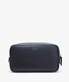 SMYTHSON Panama Double Zip Washbag スマイソン メイク道具・美容器具 その他のメイク道具・美容器具 ネイビー【送料無料】