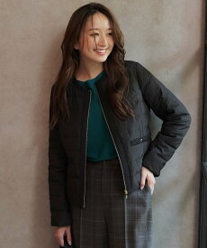 ANY SIS L 【2WAY】ノーカラーダウン ジャケット エニィスィス ジャケット・アウター ダウンジャケット・ダウンベスト ベージュ ネイビー ブラック【送料無料】