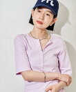 コットンモダール ヘンリーネック 半袖Tシャツ