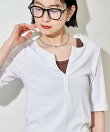 コットンモダール ヘンリーネック 半袖Tシャツ