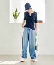 コットンモダール ヘンリーネック 半袖Tシャツ