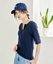 コットンモダール ヘンリーネック 半袖Tシャツ