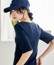 コットンモダール ヘンリーネック 半袖Tシャツ