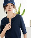 コットンモダール ヘンリーネック 半袖Tシャツ