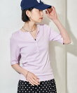 コットンモダール ヘンリーネック 半袖Tシャツ