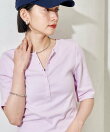 コットンモダール ヘンリーネック 半袖Tシャツ