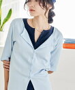 コットンモダール ヘンリーネック 半袖Tシャツ