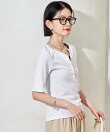 コットンモダール ヘンリーネック 半袖Tシャツ