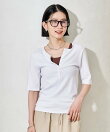 コットンモダール ヘンリーネック 半袖Tシャツ
