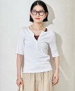 コットンモダール ヘンリーネック 半袖Tシャツ
