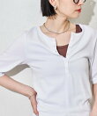 コットンモダール ヘンリーネック 半袖Tシャツ