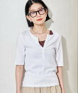 コットンモダール ヘンリーネック 半袖Tシャツ
