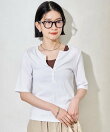 コットンモダール ヘンリーネック 半袖Tシャツ