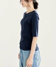 コットンモダール ヘンリーネック 半袖Tシャツ