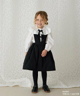 riziere ベロアリボン中綿ジャンパースカート リジェール ワンピース・ドレス ワンピース ブラック【送料…