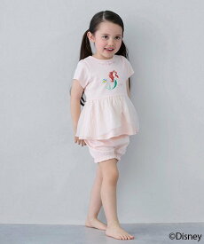 【SALE／30%OFF】petit main 【Disney】ペプラムパジャマ ナルミヤオンライン インナー・ルームウェア パジャマ パープル ブルー ピンク ホワイト
