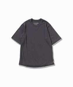 and wander merino base SS T �A���h�����_�[ �g�b�v�X �J�b�g�\�[�ET�V���c �u���b�N �z���C�g �O���[ �u���[�y���������z