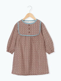 【SALE／39%OFF】Samansa Mos2 Lagom 配色パイピング花柄ワンピース サマンサモスモス ワンピース・ドレス ワンピース ブルー ブラウン