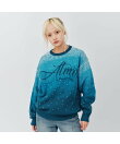 atmos pink Gradation Jacquard Sweater BLUE