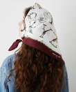 PAUL & JOE ACCESSOIRES/(W)シルクツイルプリントスカーフ
