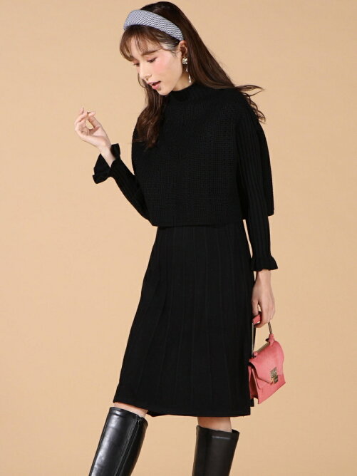 Queens Court Web別注 柄編みベスト ニットワンピースセット Rakuten Fashion 楽天ファッション 旧楽天 ブランドアベニュー Bw15