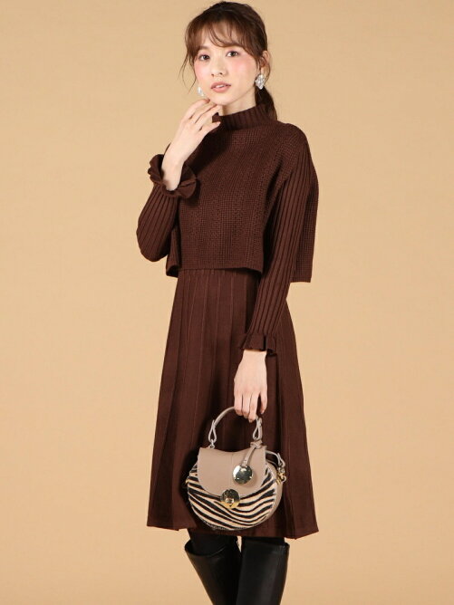 Queens Court Web別注 柄編みベスト ニットワンピースセット Rakuten Fashion 楽天ファッション 旧楽天ブランドアベニュー Bw15