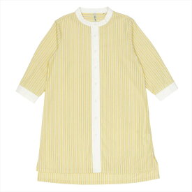 【SALE／30%OFF】TOKYO SHIRTS 【Pitta Re:)】 シャツワンピース 配色バンドカラー 七分袖 イエロー レディース BL02H100DB20S00-60 トーキョーシャツ ワンピース・ドレス シャツワンピース イエロー【送料無料】