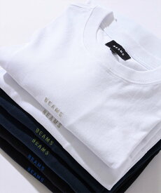 BEAMS BEAMS / ミニロゴ クルーネック Tシャツ ビームス メン トップス カットソー・Tシャツ ホワイト ブラック ネイビー【送料無料】