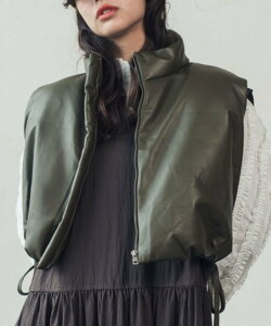 ORIENT MILLINERY SHEEP SKIN LEATHER DOWN VEST �b ���A���V�[�v�X�L�� �_�E���x�X�g �I���G���g �~���i���[ �W���P�b�g�E�A�E�^�[ ���̑��̃W���P�b�g�E�A�E�^�[ �J�[�L�O���[�� �u���b�N�y���������z