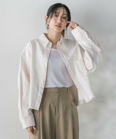 【SALE／50%OFF】Droite lautreamont デニムシャツジャケット ドロワット・ロートレアモン ジャケット・アウター テーラードジャケット・ブレザー ブルー ピンク【送料無料】