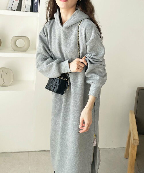 Geera 裏起毛裾ファスナーパーカーワンピース Rakuten Fashion 楽天ファッション 旧楽天ブランドアベニュー T615