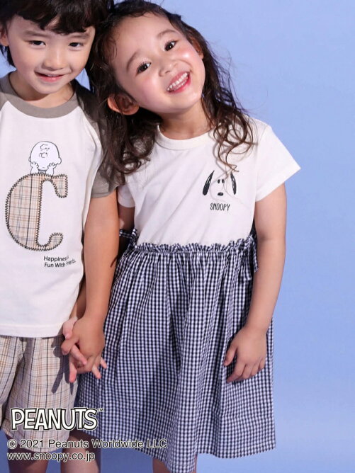 Bebe Online Store Snoopy Slap Slipコラボアイテム スヌーピー ピーナッツ ドッキング ワンピース 80 130cm Rakuten Fashion 楽天ファッション 旧楽天ブランドアベニュー Dh0916