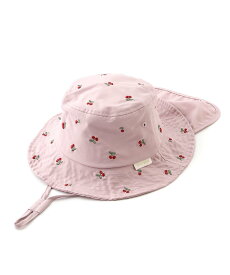 petit main 刺繍バケットハット ナルミヤオンライン 帽子 ハット ピンク ホワイト ネイビー グレー ベージュ パープル