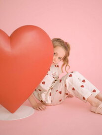 gelato pique 【KIDS】ハート柄ロングパンツ ジェラートピケ パンツ その他のパンツ レッド【送料無料】