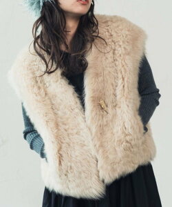ORIENT MILLINERY LAMB SKIN FUR GILET �b �����X�L��(�є�)�V���[�g�W�� �I���G���g �~���i���[ �W���P�b�g�E�A�E�^�[ ���̑��̃W���P�b�g�E�A�E�^�[ �u���E�� �z���C�g�y���������z