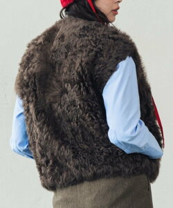 ORIENT MILLINERY LAMB SKIN FUR GILET �b �����X�L��(�є�)�V���[�g�W�� �I���G���g �~���i���[ �W���P�b�g�E�A�E�^�[ ���̑��̃W���P�b�g�E�A�E�^�[ �u���E�� �z���C�g�y���������z