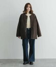 リバーシブルボア撥水キルティングコート