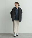リバーシブルボア撥水キルティングコート