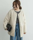 リバーシブルボア撥水キルティングコート