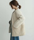 リバーシブルボア撥水キルティングコート