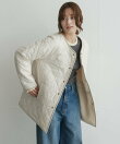 リバーシブルボア撥水キルティングコート