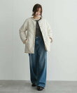 リバーシブルボア撥水キルティングコート