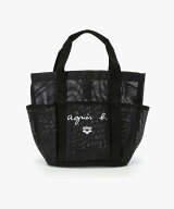 agnes b. FEMME agnes b. x arena メッシュバッグ アニエスベー バッグ ハンドバッグ ブラック【送料無料】