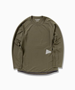 and wander dry jersey raglan LS T �A���h�����_�[ �g�b�v�X �J�b�g�\�[�ET�V���c �J�[�L�O���[�� �u���b�N�y���������z