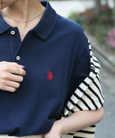 【SALE／55%OFF】U.S. POLO ASSN. U.S. POLO ASSN./【別注】ワンポイントロゴ ポニー刺繍ポロシャツ ユニセックス 25SS セットアップセブン トップス ポロシャツ イエロー ブラック レッド グリーン ネイビー ホワイト ブラウン