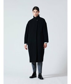 【SALE／10%OFF】mizuiro ind mizuiro ind ウールブレンドスタンドカラーコート マーコート ジャケット・アウター その他のジャケット・アウター ネイビー ブラウン ブラック グレー【送料無料】